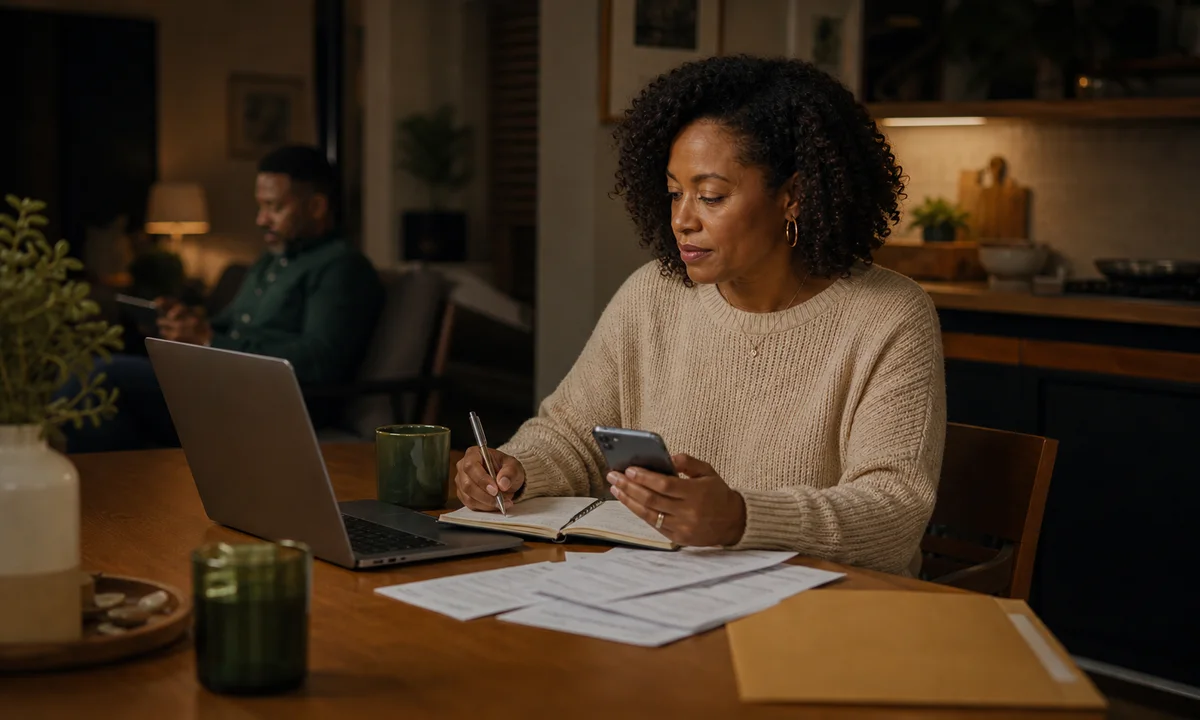 One partner carrying the household financial plan alone